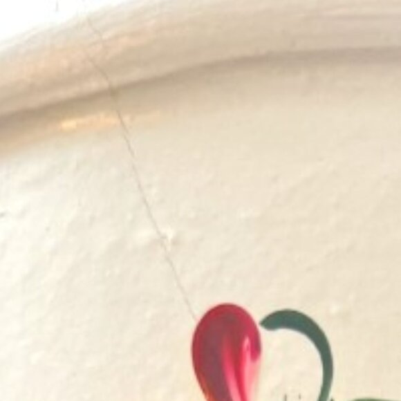 Sublime Handpainted TERRACOTTA VASE Planter Pot Wraparound Flowers Glazed 7.5" T - Picture 16 of 16